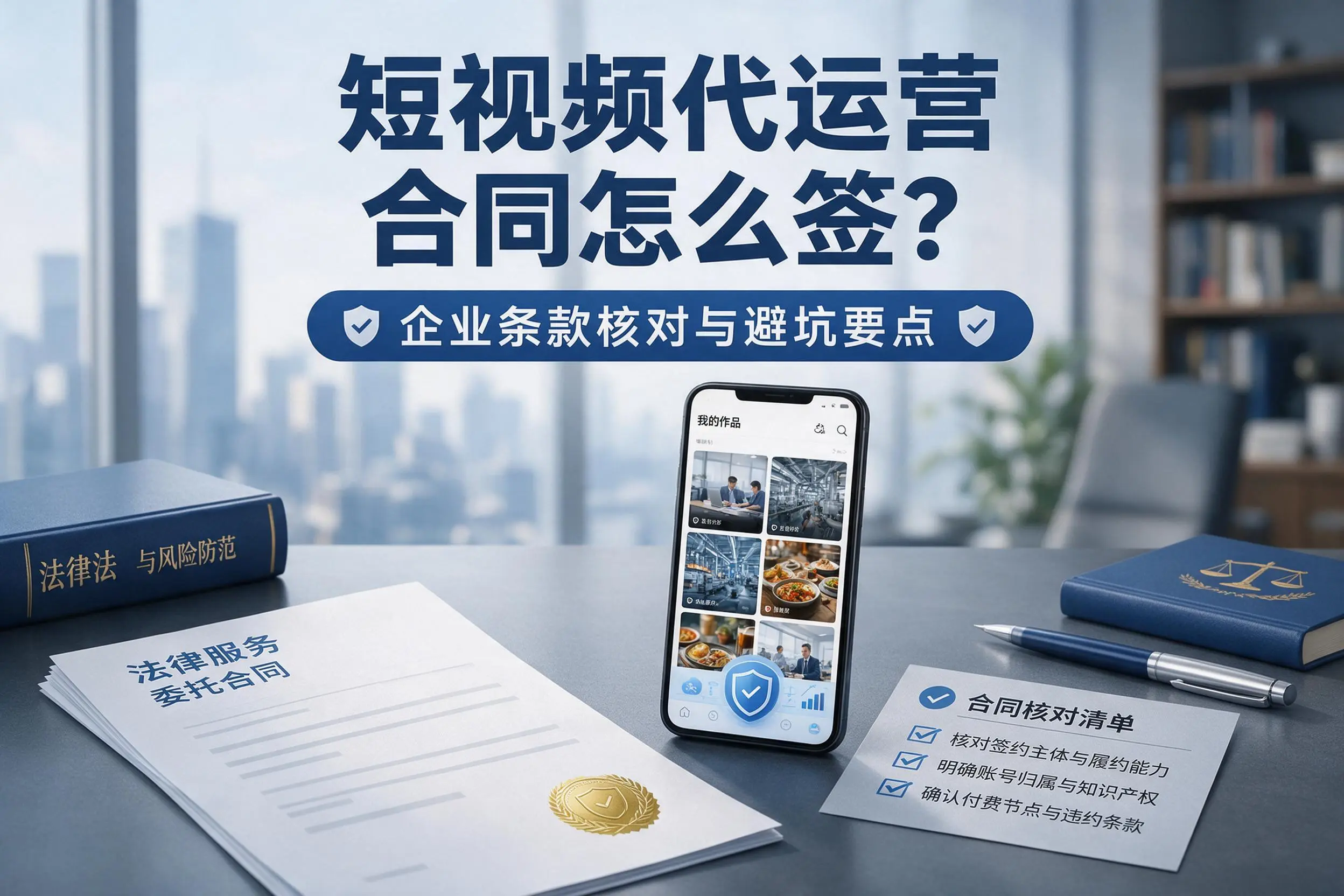 短视频代运营合同怎么签？泰州企业条款核对与避坑要点