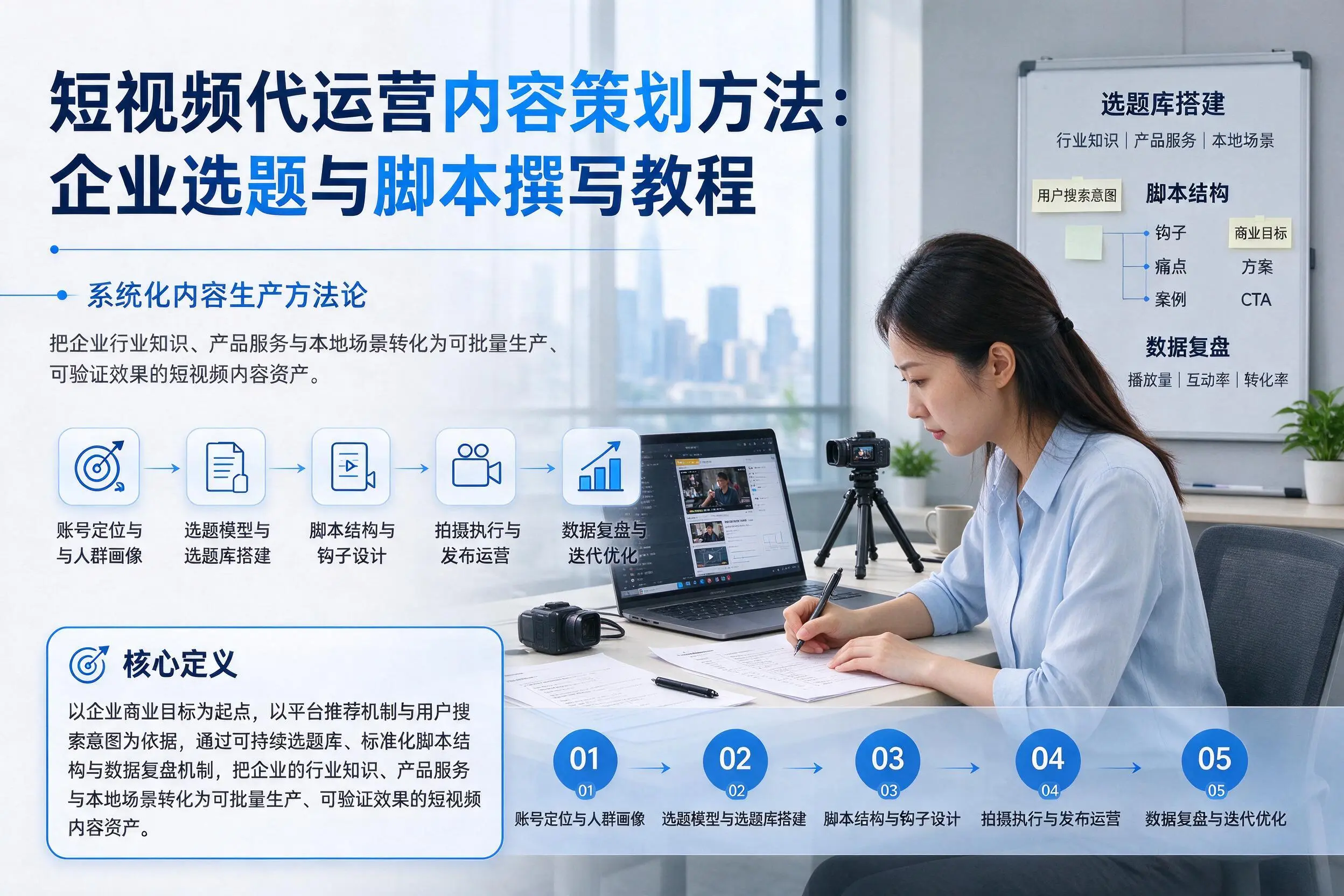 短视频代运营内容策划方法：泰州企业选题与脚本撰写教程