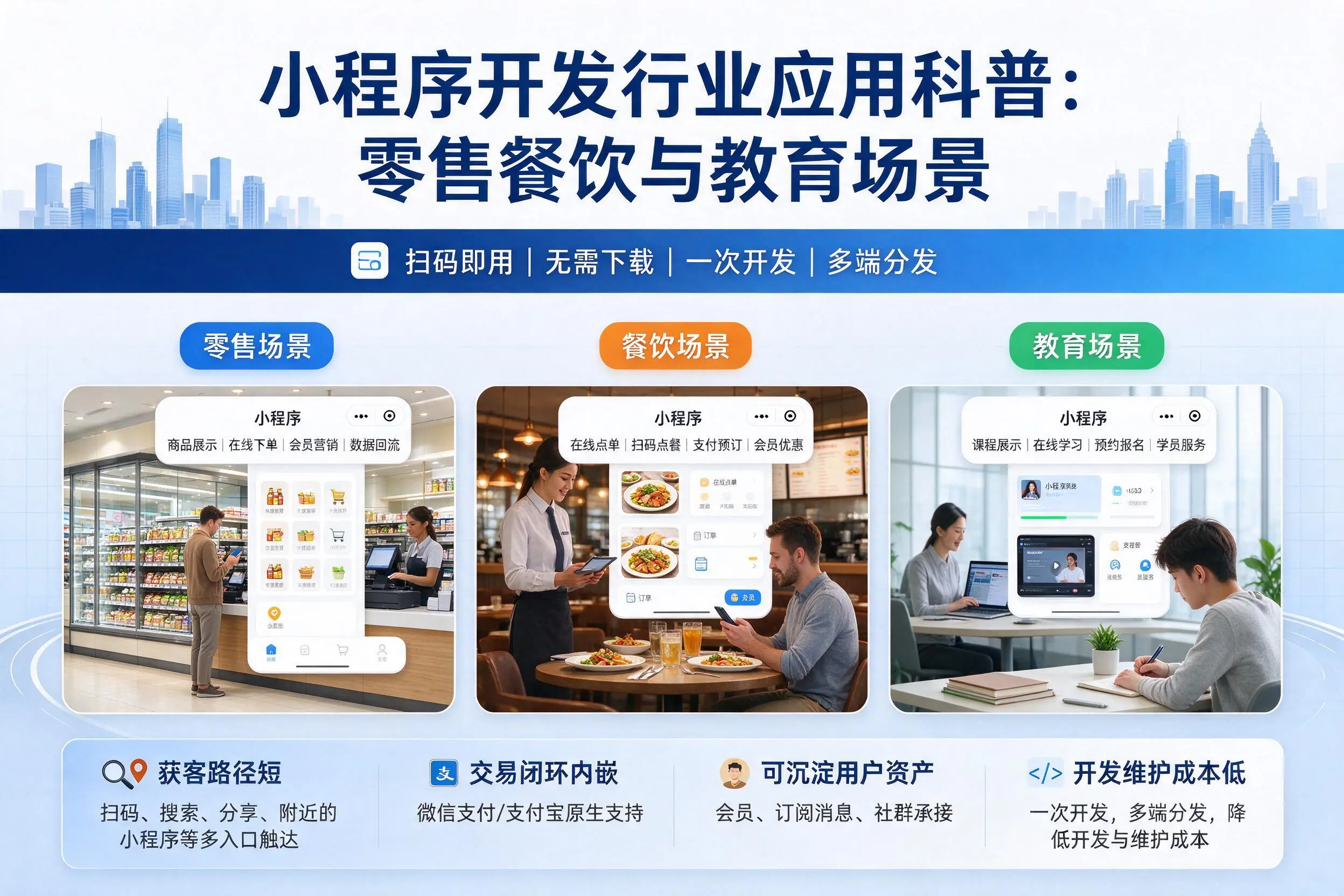 泰州小程序开发行业应用科普：零售餐饮与教育场景