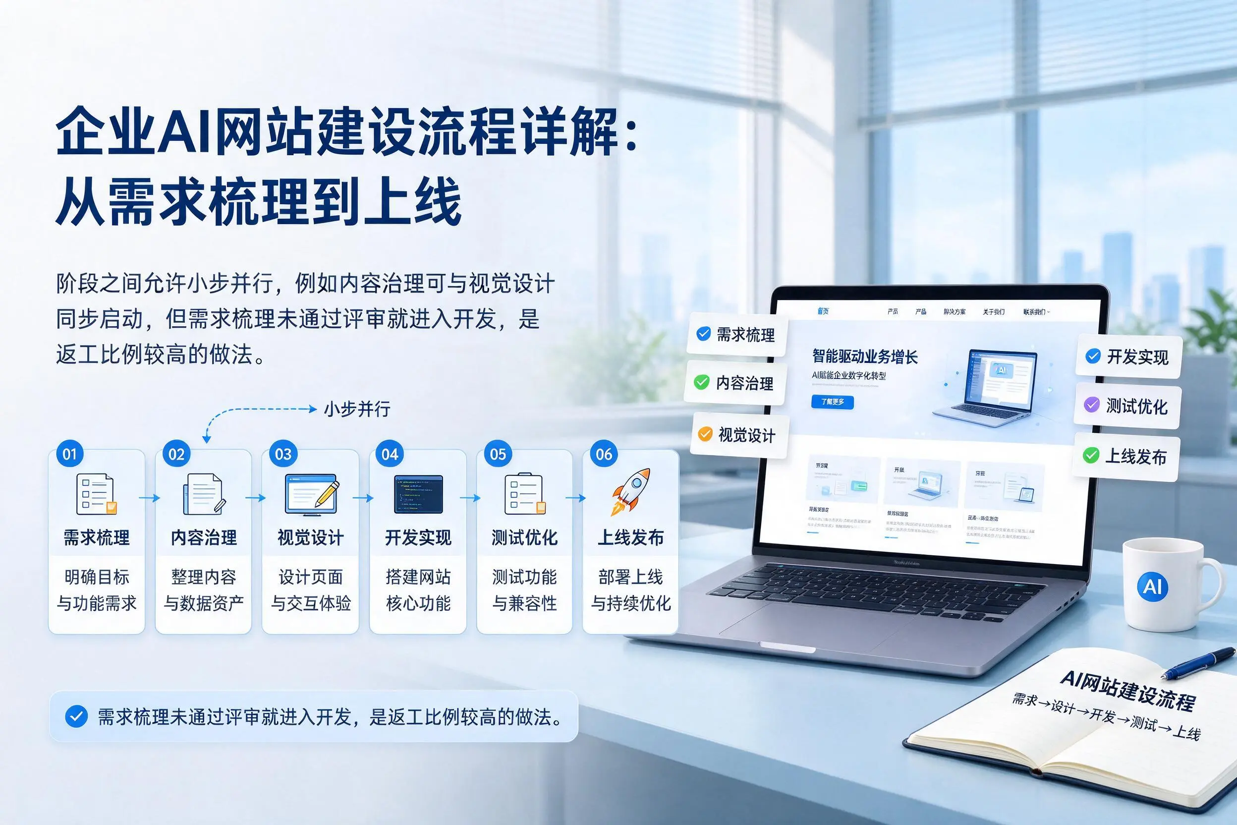 泰州企业AI网站建设流程详解：从需求梳理到上线