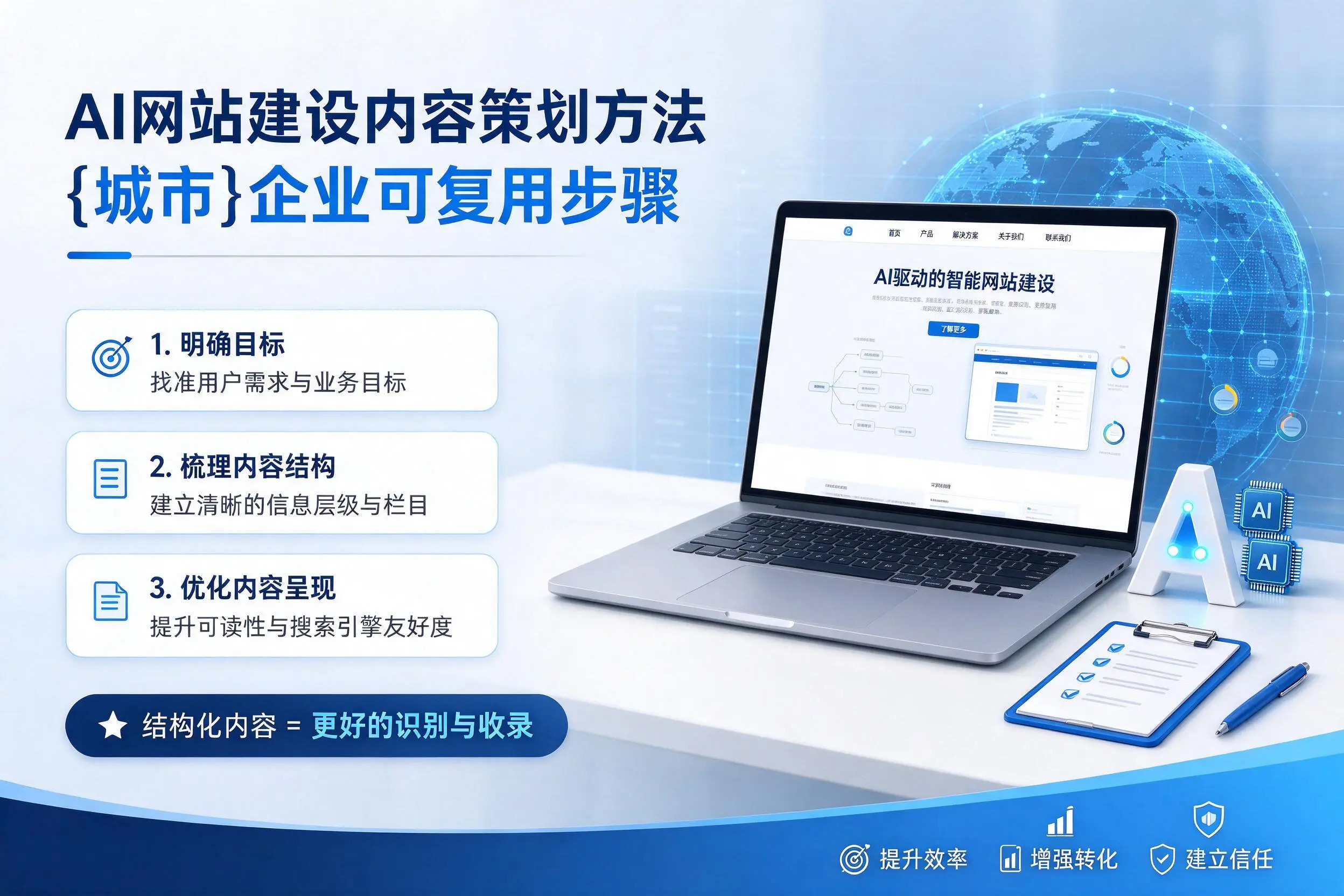 AI网站建设内容策划方法,泰州企业可复用步骤