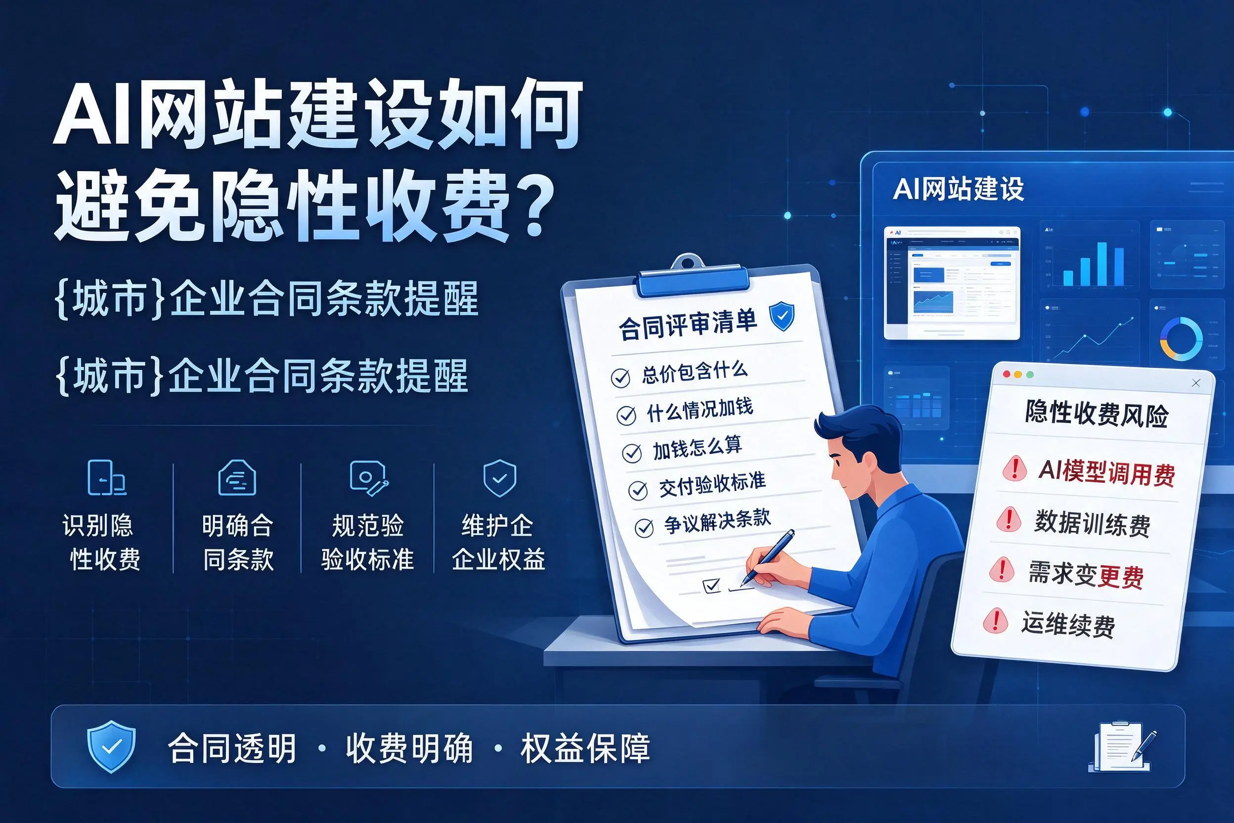 AI网站建设如何避免隐性收费?泰州企业合同条款提醒